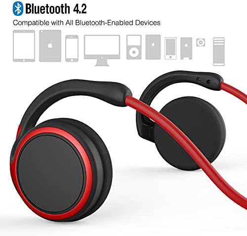 Compact Sports Bluetooth Headphones – Ergonomic Wrap-Around Wireless Earphones with Built-In Microphone, Exceptional Sound Quality, 12-Hour Battery Life, Foldable Design for Easy Portability, Perfect for Active Lifestyles – Black