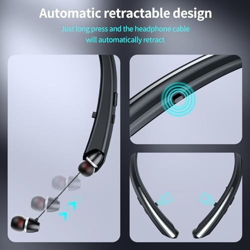 ZIQOPGD Advanced Bluetooth Neckband Earbuds – IPX5 Sweatproof Wireless Headphones with Superior Noise Cancellation & Integrated Microphone for Enhanced Comfort and Universal Compatibility with i Phone, Android, Samsung & PC – Ideal for Fitness Enthusiasts and Seamless Hands-Free Communication