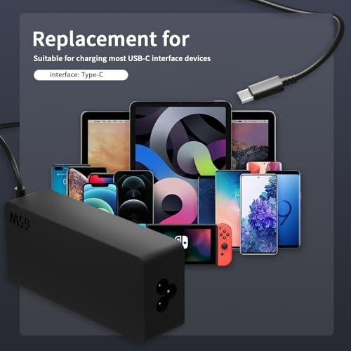 Universal 65 W/45 W USB-C Fast Charging Adapter for Lenovo Think Pad, Yoga, Chromebook & More – Lightweight, Compact Power Solution for Dell, HP, Acer, Asus, and Samsung Laptops with Enhanced Safety Features