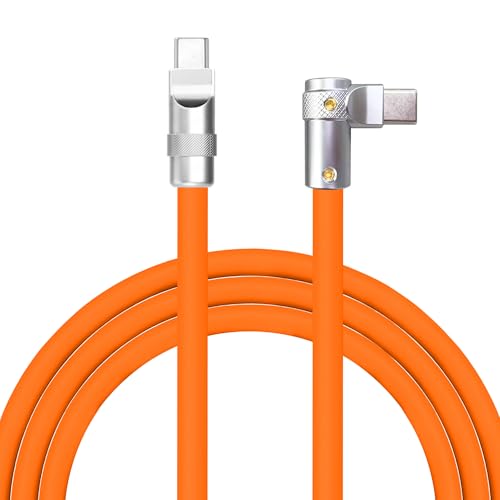 Transform Your Charging Routine with Chubbycable Flex Elbow Pro – 90-Degree USB-C Cable for Lightning-Fast 240 W Power Delivery, Durable Ultra-Thick Silicone Build, Perfect for Convenient Access in Tight Spaces, Ideal for Mobile Phones, Tablets, and Gaming Enthusiasts