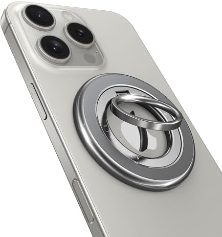 Ultimate Double-Sided Magnetic Phone Grip for Mag Safe – Enhanced Stability with 20 N55 Magnets, 360° Rotating Stand, Anti-Fall Design, and Universal Compatibility for i Phone 16, 15, 14, 13, 12 Pro Max – Perfect for Hands-Free Use and Multitasking