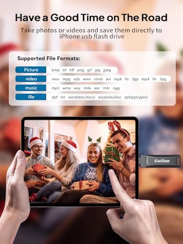 Gulloe 512 GB Flash Drive for i Phone, i Pad, Android & PC – Effortless Plug and Play USB Memory Stick with No App Needed, Sleek Metal Silver Design for Fast Photo and Video Backup, Perfect Storage Expansion Solution