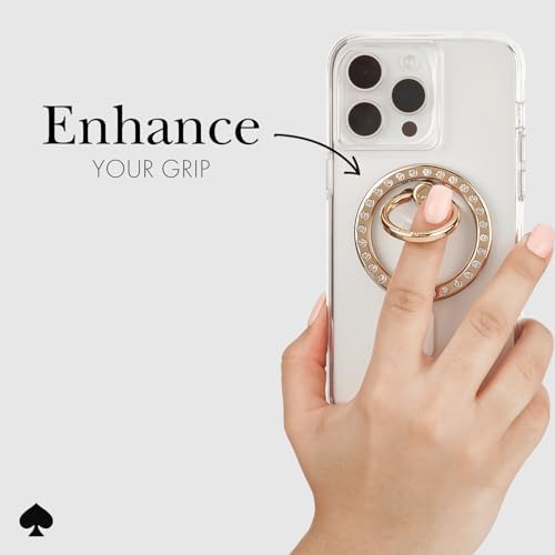Transform Your Mobile Experience with the kate spade new york Tortoiseshell Magnetic Phone Ring Grip & Stand – Stylish, Removable & Mag Safe Compatible for Ultimate Convenience and Secure Handling