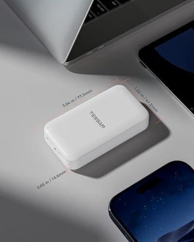 TESSAN USB C Wall Charger Block – Ultra Slim 65 W Fast Charging Multi-Port Adapter for i Phone 16/15/14/13 & Samsung Galaxy – Compact Foldable Design for Travel Convenience and Enhanced Device Compatibility