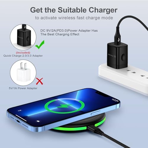 15 W Fast Wireless Charger Pad for Android & i Phone | Enhanced Compatibility for Google Pixel 9 Series, Samsung Galaxy S25/S24 | Travel-Friendly Design with Smart Charging Technology | Includes QC 3.0 Power Adapter & USB-C Cable | Safe & Efficient Charging for All Your Devices | Sleek, Compact, and Case-Friendly Charging Solution | Ideal for Home, Office, or On-the-Go Use | Multi-Protection System Against Overcharging & Short-Circuits | LED Indicator for Charging Status | Perfect for Modern Mobile Users Seeking Speed and Convenience