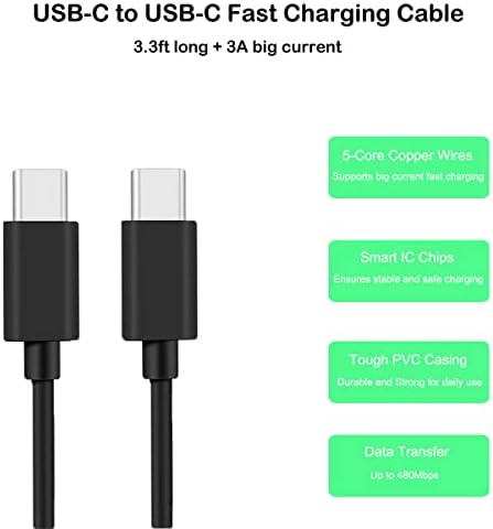 25 W European USB Type C Fast Charger with 6.6 ft Cable – Ideal for Samsung Galaxy & i Phone – Compact Travel Adapter with PD/PPS Technology for High-Speed Charging Across Europe – Universal Compatibility for Quick Power Solutions