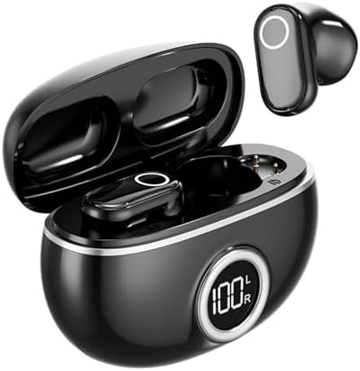 Revolutionary Compact Black Sport Earbuds | Advanced Bluetooth 5.4 Wireless In-Ear Headphones for Small Ear Canals | IPX5 Waterproof Rating for Ultimate Durability | Unmatched Comfort & Premium Sound Quality | Ergonomically Designed for Secure Fit & All-Day Use