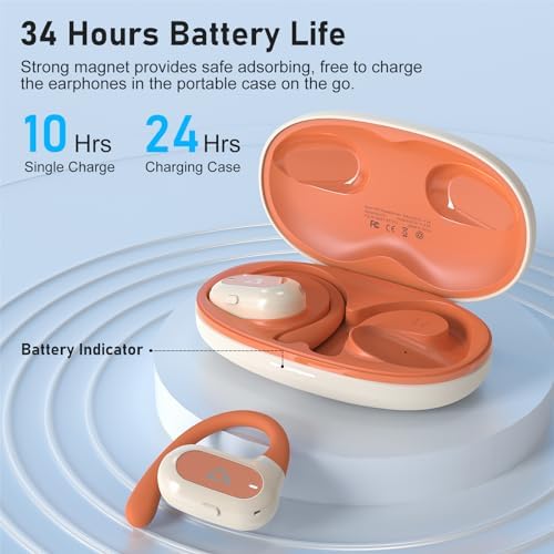 YMOO Open Ear Wireless Bluetooth 5.2 Headphones – Superior Comfort Sweatproof Air Conduction Earbuds, 34-Hour Playtime, Ultra-Low 40 ms Latency for Gamers and Fitness Enthusiasts, Impressive Hi-Fi Sound Quality, Lightweight and Secure Design for Ultimate Awareness (Black)