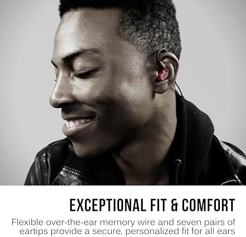 MEE audio M6 PRO In-Ear Monitor Headphones – 2 nd Gen Model with Superior Sound Quality, Customizable Fit Memory Wire Earhooks, and Durable Replaceable Cables for Professional Musicians – Noise Isolation Earbuds with Dual Cord Options (Black) – Perfect for Live Performances and Studio Recording