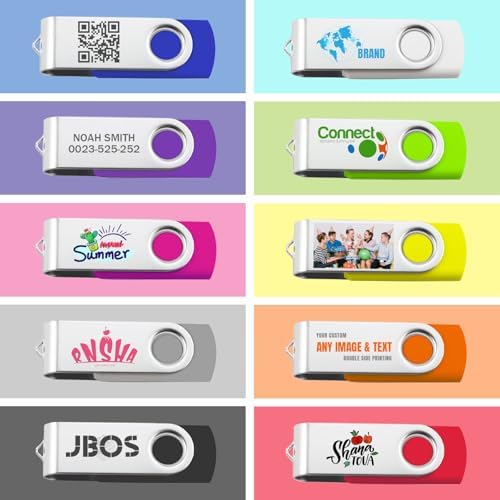 Maximize Your Storage Potential with the JBOS 10-Pack of 4 GB USB Flash Drives – Durable Swivel Design, Enhanced USB 2.0 Compatibility, Ideal for Documents & Multimedia, Sleek Black Finish with Label Sheets for Organization, Perfect for Students and Professionals