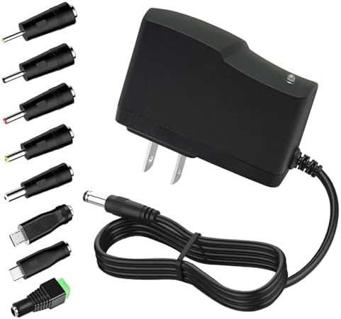 Universal 6 V 1 A AC to DC Power Supply Adapter – Versatile Converter for LED Lights, Networking, and Audio Devices – Compact Global Voltage Support (100-240 V) with 5.5 mm x 2.5/2.1 mm Connector – Durable Transformer for Superior Device Efficiency and Longevity