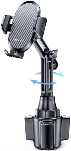 Elevate Your Driving Experience with the Miracase 2025 Universal Rotatable Cup Phone Holder – Adjustable Neck Car Mount Compatible with i Phone, Samsung, Google Smartphones – Sturdy Design for Safe Navigation Access and Hands-Free Calls