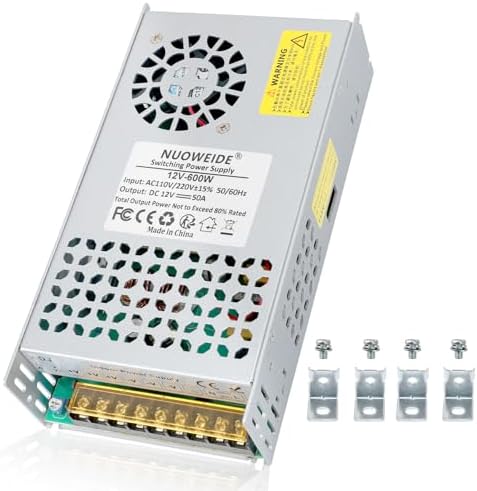 High-Efficiency 600 W 24 V AC to DC Power Supply – 25 A Versatile Switching Adapter for LED Strips, Motors, CCTV Systems, and 3 D Printers – Durable and Reliable Performance for All Your Power Needs