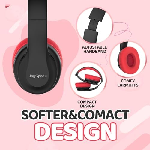Kids Safe Sound Bluetooth Headphones – Lightweight Over-Ear Design with Volume Limiting (85/94 d B), 60-Hour Battery Life & Bluetooth 5.3, Built-in Microphone, Cozy Fit in Vibrant Blue – Ideal for Music, Audiobooks & Playtime with Enhanced Hearing Protection