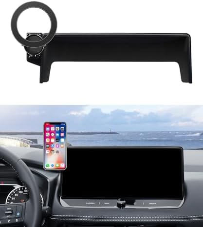 Maser Weller Nissan Rogue 2021-2025 12.3-Inch Screen Car Phone Holder – 360° Rotating Mount with Mag Safe Compatibility – Secure Clip Design for Hands-Free Navigation Without Blocking Air Vents – Ultimate Driving Convenience Accessory