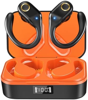 Premium Bluetooth 5.3 Sports Earbuds with Noise-Cancelling Technology – IPX7 Waterproof Wireless Headphones Featuring Ergonomic Ear Hooks, 60-Hour Playtime, and Smart Digital Interface for Seamless Connectivity with Phones, TVs, and Laptops – Ideal for Fitness Enthusiasts and Outdoor Adventurers