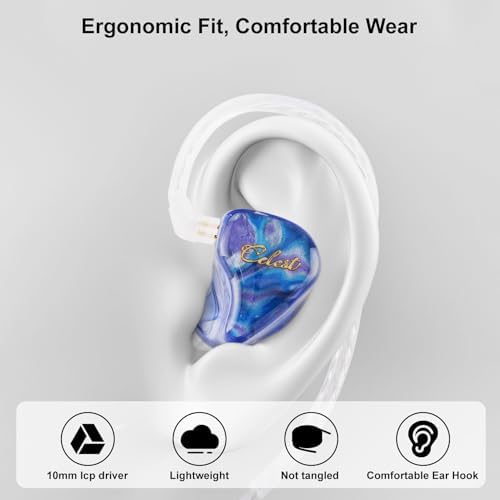 Discover the QOA Celest Wyvern Black Hi-Fi Wired In-Ear Monitors – Engineered with a Cutting-Edge Dynamic Driver for Deep Bass and Crystal Clear High Frequencies | Unique Artisan Hand-Painted Faceplate for Distinctive Personal Style | Durable Detachable 0.78 2-Pin Cable for Enhanced Longevity and Customization | Ergonomically Designed for Ultimate Comfort, Ideal for Gamers, Musicians, and Audiophiles | Versatile 3.5 mm Connector Ensures Compatibility Across All Devices. Experience Exceptional Sound Quality and Unique Aesthetic Appeal in One Premium Package.