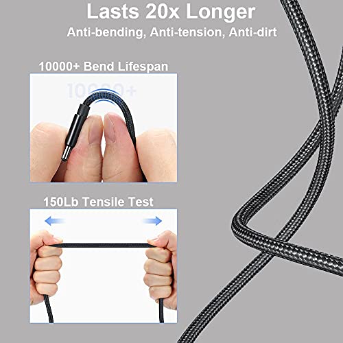 USB-C to 5.5 mm Right Angle Adapter Cable – 6.5 ft Braided Converter for Rapid Charging of Lenovo, Toshiba & Asus Laptops | 100 W Power Delivery Compatibility | Durable & Tangle-Free Design for Efficient Power Supply | Ideal for Office, Travel, & Home Use | Supports 30 W, 45 W, 65 W, 90 W AC Adapters | Lightweight & Portable USB Type-C Charging Solution for Seamless Connectivity