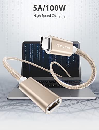 Stouchi 6.6 FT USB-C Extension Cable – Type C 3.1 Male to Female, Ultra-Fast Charging & Data Transfer for PSVR2, Galaxy S23, i Pad Mini/Pro, Mac Book Air M1/M2, and Mag Safe – Enhanced Connectivity & Durability for Gaming and Streaming