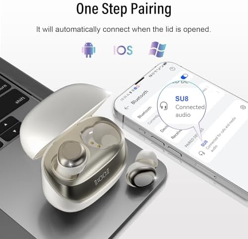 Ultra-Comfort Sleep Earbuds with Advanced Bluetooth 5.4 – Perfectly Designed for Side Sleepers, 47 Hours of Uninterrupted Playtime, Ideal for Meditation, Travel, and Relaxation, Premium Sound Quality & Ergonomic Fit for Ultimate Comfort