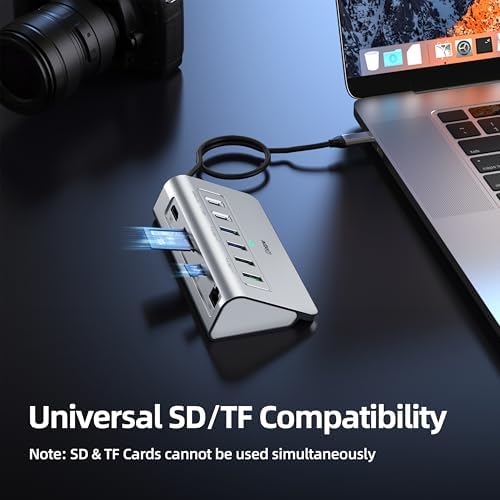 Transform Your Workspace with the Ultimate 10-in-1 USB C Hub Docking Station – Sleek Aluminum Design, 4 K HDMI Output, Lightning-Fast PD 100 W Charging, and 1 Gbps Ethernet for Mac Book Air/Pro & i Pad – Maximize Efficiency and Connectivity Effortlessly