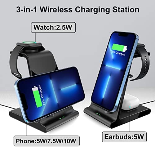 Revolutionary Multi-Device Fast Wireless Charging Hub for Google Pixel Watch 2, Fitbit Versa Series, and More – Ultimate Portable Charger for Pixel 8 Pro, Galaxy S24 Ultra & Pixel Buds Pro – Secure, Compact Design for Effortless Home and Travel Charging Solutions