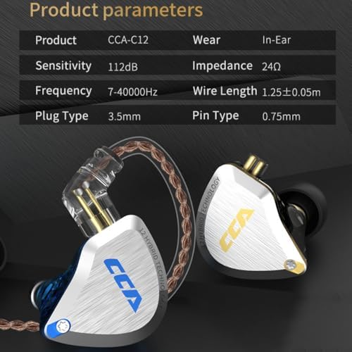 KZ CCA C12 Premium Earbuds with Microphone – Experience Unmatched Audio Precision and Comfort with Dual-Dynamic Drivers for Music Lovers and Professionals Elevate your sound experience with the KZ CCA C12 Earbuds, meticulously designed for audiophiles seeking superior audio fidelity. Featuring cutting-edge dual-dynamic drivers, these earbuds deliver an impressive spectrum of sound with deep bass and crystal-clear treble, perfect for any listening environment, whether you’re commuting, at the gym, or unwinding at home. The integrated microphone allows for seamless hands-free calls, keeping you connected without interruption. Their ergonomic design ensures a comfortable fit for prolonged use, while the durable, tangle-free cable simplifies storage and enhances longevity. Crafted from high-quality materials, the KZ CCA C12 Earbuds are built to resist everyday wear, making them your go-to choice for reliable performance and style. Transform your audio experience today with the KZ CCA C12, the ultimate earbuds for those who value sound excellence and comfort.