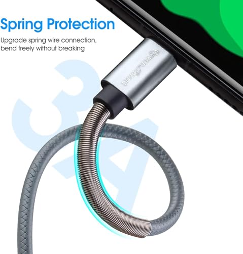 Cyven Premium 10 ft USB C Fast Charging Cable – 3-Pack High-Speed Type C Charger for Android Devices, Compatible with Samsung Galaxy S10, S9, S8 Plus – Enhanced Durability and Flexibility for Everyday Use