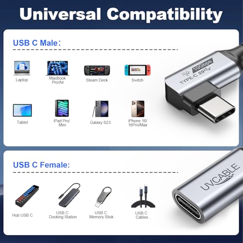 High-Performance 10 FT USB C Extension Cable – 100 W Power Delivery, 10 Gbps Data Transfer, 4 K UHD Video Support – USB 3.2 Gen 2 Male to Female Connector for Fast Charging and Seamless Connectivity with i Phone, Galaxy, PC, Monitor, and SSD – Durable & Versatile Accessory for Enhanced Tech Efficiency