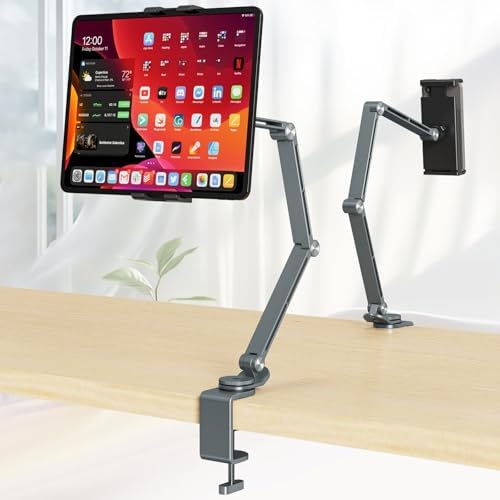 Adjustable 360° Rotating Tablet Stand Holder – Versatile Desk and Bed Mount for Enhanced Viewing Comfort, Compatible with 4-15.6″ Devices including i Pads and Smartphones – Lightweight, Foldable Design for Easy Portability and Optimal Posture Support