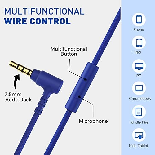 Rockpapa 950 Kids Wired Headphones – Vibrant Black and Green On-Ear Style with Built-in Microphone for Enhanced Online Learning, Foldable for Ultimate Portability, Compatible with Laptops, Tablets, and Chromebooks for Seamless Classroom Engagement and Daily Use
