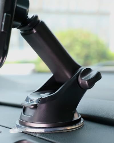 Universal Hands-Free Car Phone Mount – Adjustable Smartphone Holder for i Phone & Android with 360-Degree Rotation, Effortless Installation, and Sturdy Grip for Safe Driving Experience