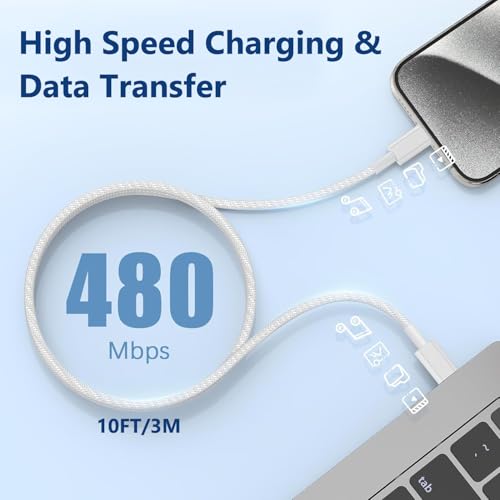 Ultimate Fast Charging Set for i Phone 16/15 – MFi Certified 2-Pack Type C Wall Charger with 6 FT Durable Woven USB-C Cables for i Phone 16 Pro Max, i Phone 15 Plus, i Pad Pro/Air/Mini – Enhanced Speed, Compatibility, and Portability for Home and Travel