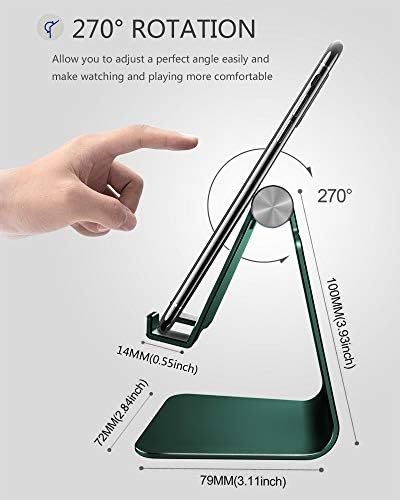 CreaDream Adjustable Cell Phone Stand, Phone Stand, Cradle, Dock, Holder, Aluminum Desktop Stand Compatible with Phone 13 12 Pro Max Charging, Accessories Desk, All Mobile Phones, Sierra Blue – Enhanced Compatibility and Speed