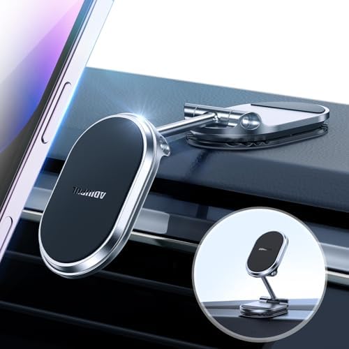 Ultimate Magnetic Phone Holder for Car – 6 X Strong Magnets, 360° Adjustable Rotation, Easy Install Dashboard Mount – Universal Compatibility for All Smartphones – Sleek Black Design for Modern Vehicles – Enhance Your Driving Experience with Hands-Free Navigation and Secure Phone Access