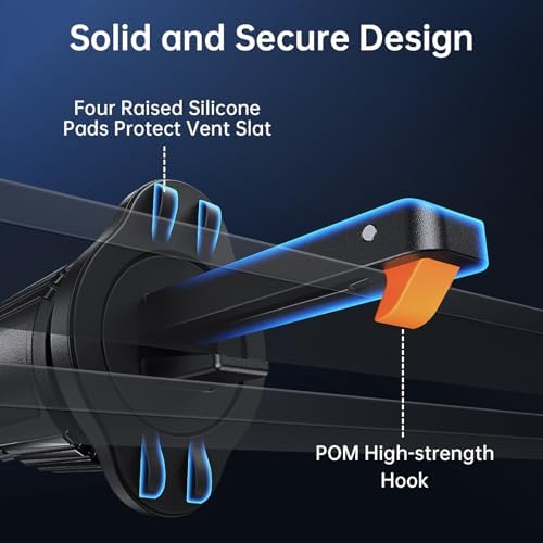 SYNCWIRE Mag Safe Car Mount Vent – Premium Magnetic Phone Holder for i Phone 12-16 | Adjustable 3 D Long Arm & Versatile Rotation | Secure Air Vent Phone Mount for Easy Navigation & Hands-Free Calls | Durable Design for All i Phone Models