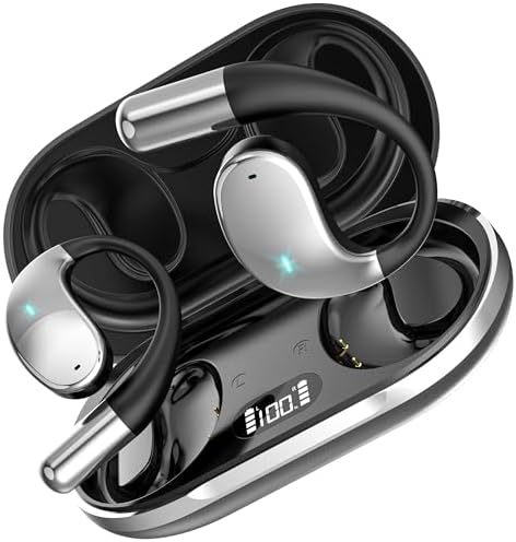 Unlock Your Audio Potential with Next-Gen Open-Ear Wireless Earbuds – Bluetooth 5.4 Headphones Offering Superior ENC Noise Cancellation, Rich Hi-Fi Sound, and Immersive Deep Bass; IP54 Water-Resistant for Active Adventures with an Astounding 68-Hour Battery Life – Ideal for Running, Traveling, Work, Cycling, and Intense Workouts; Features AI Translation for Effortless Multilingual Communication and Seamless Device Pairing