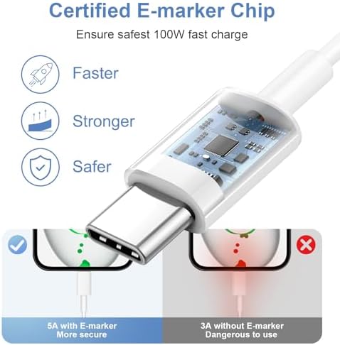 Ultra-Fast 20 W Dual Port USB-C Wall Charger for i Phone 16/15 – Quick Charge 3.0 with 6 FT USB-C to C Cable – Efficient Power Adapter for i Phone, i Pad Pro, Air 5/4, and Mini 6 – Compact & Durable Design for Home, Travel, and Office – Dual Device Charging Solution for Busy Lifestyles