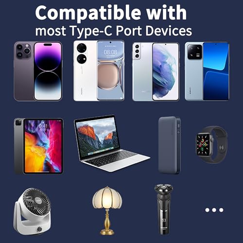 Revolutionize Your Charging Experience with the Coiled Dual USB C Splitter Cable – 90-Degree USB A to Two Type C Fast Charging Cord, 5.9 Ft for i Phone 15/16, Samsung S23/S22/S20 & More – Effortless Data Sync and Optimal Organization for Modern Tech Users