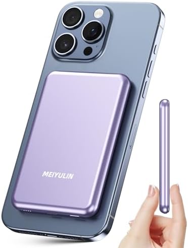 Magnetic Wireless Power Bank 5000 m Ah for i Phone 16 Series – Ultra-Slim Portable Charger with 15 W Fast Charging, PD 20 W USB-C Output, and Strong Adhesion for On-the-Go Convenience – Premium Aluminum Design with Intelligent Safety Features for Seamless Charging Experience