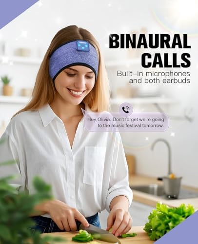 Voerou Bluetooth 5.4 Sports Headband Sleep Headphones – Ultimate Comfort Wireless Earbuds for Yoga, Meditation, and Running – Premium Audio Quality with Fast Connectivity for Active Lifestyles and Relaxation