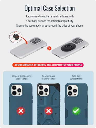 sincetop Car Phone Mount with Instant Quick Release Series Q[Quad] – 360° Adjustable Dashboard Phone Holder, One-Second Detach, Compatible with iPhone/Samsung – Enhanced Compatibility and Speed