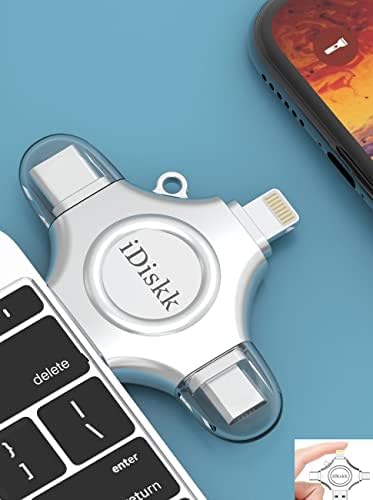 Revolutionize Your File Management with the MFi Certified i Diskk 128 GB Flash Drive – Ultimate 4-in-1 Storage Solution for i Phone 15, 16, i Pad & More! Seamlessly Transfer Photos, Videos & Files Across i OS, Android, Samsung, Type-C & Mac Book – Lightning-Fast USB 3.0 Speed & Enhanced Compatibility for All Your Devices! Perfect for Expanding Your Digital Library with Compact, Durable Design!