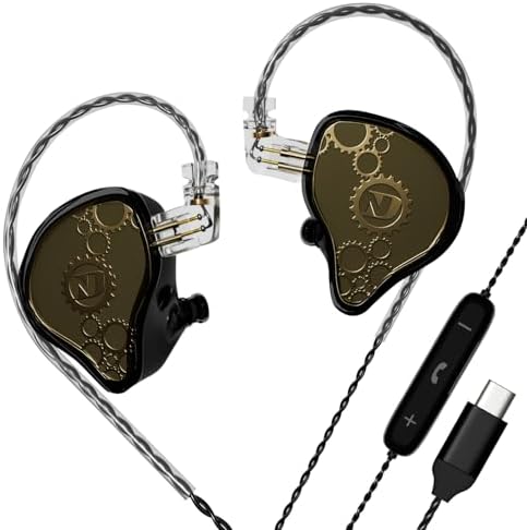 ND Venus High-Fidelity In-Ear Monitor Headphones – Premium Wired Earbuds Featuring 10 mm Dual Magnetic Drivers for Superior Audio Clarity – Ergonomically Designed for Comfort with Detachable Cable and Integrated Mic – Ideal for Gamers and Audiophiles – Versatile 3.5 mm Compatibility for Seamless Sound Connection – Perfect for Extended Listening and Immersive Gaming Experiences