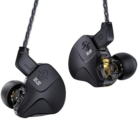 CCZ DC03 Hi-Fi Gaming IEMs: Immersive Deep Bass Wired Earbuds with Detachable Mic for Ultimate Gaming and Music Experience, Ergonomic Noise Cancelling Design for Exceptional Audio Clarity and Broad Device Compatibility