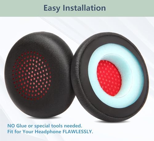 Transform Your Sound Experience with Premium Replacement Earpads for House of Marley EM-JH101-BK Rebel Wireless Headphones – Luxurious Memory Foam and Protein Leather Cushions for Superior Comfort and Sound Isolation, Ideal for Music Enthusiasts Seeking Long-Lasting Durability and Effortless Installation