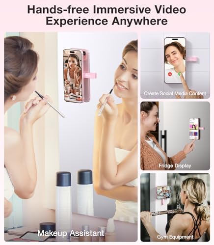 Revolutionary Mag Safe-Compatible Magnetic Phone Mount – Premium Silicone Suction Cup Holder for i Phone 16 Pro Max/15/14/13/12 Series – Essential Hands-Free Grip for Content Creators & Influencers – Stylish Pink Design for Optimal Stability and Versatility