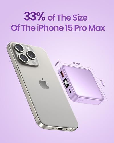 Compact 10000 m Ah Fast Charge Power Bank – Portable Mini USB C Charger with Smart LED Display for i Phone, Samsung, i Pad, and Tablets – Reliable External Battery for On-the-Go Charging