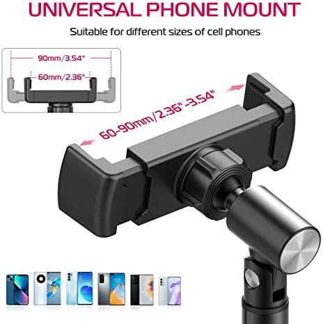 ULANZI Cell Phone Stand Mount for Desk, Vijim HP004 Adjustable Height & Angle Phone Holder, 360 Degree Rotating Desktop Phone Stand Compatible with iPhone, Samsung and All Phones – Enhanced Compatibility and Speed