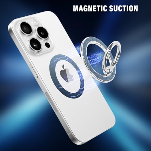 Glamorous Guppy Magnetic Phone Ring Holder – 360° Rotating Glitter Grip for i Phone 12-16 Pro Max – Stylish Mag Safe-Compatible Accessory for Enhanced One-Handed Control – Elevate Your Mobile Experience with Secure Stability and Chic Design